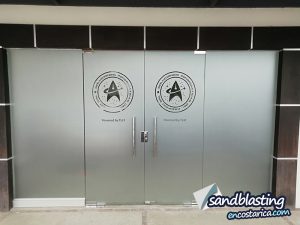Sandblasting en vidrio - Soluciones informaticas del pacifico - con formas - precorte - plotter de corte
